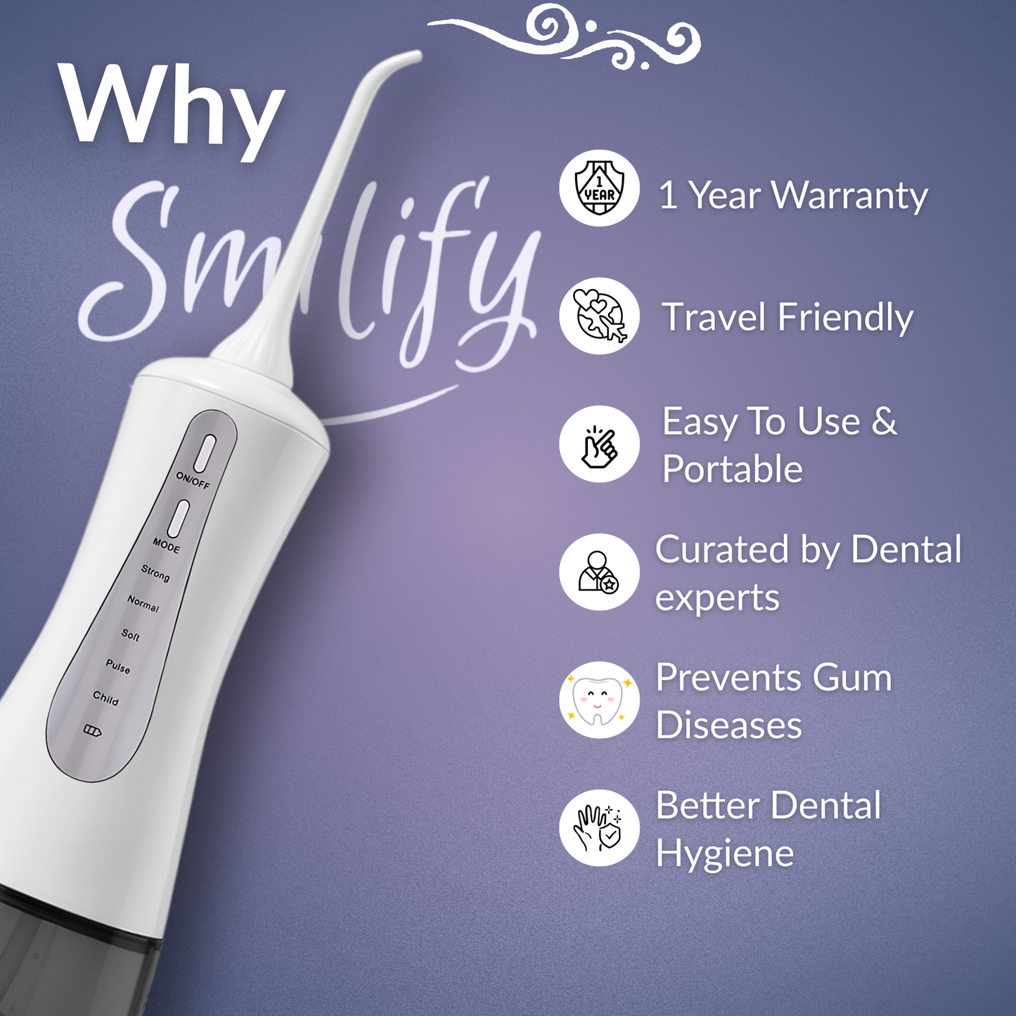 SM01 Smilify® Smart Water Flosser